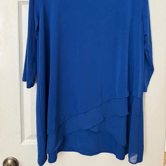 Alfani - Royal blue crossover - hem tunic top Size XL - Picture 3 of 3